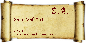 Dona Noémi névjegykártya